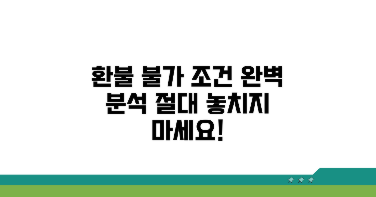 환불 불가 조건 상세 분석