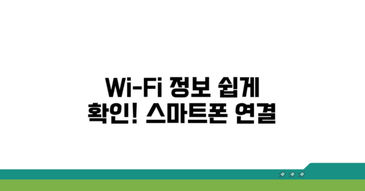 스마트폰 연결 와이파이 정보 확인법