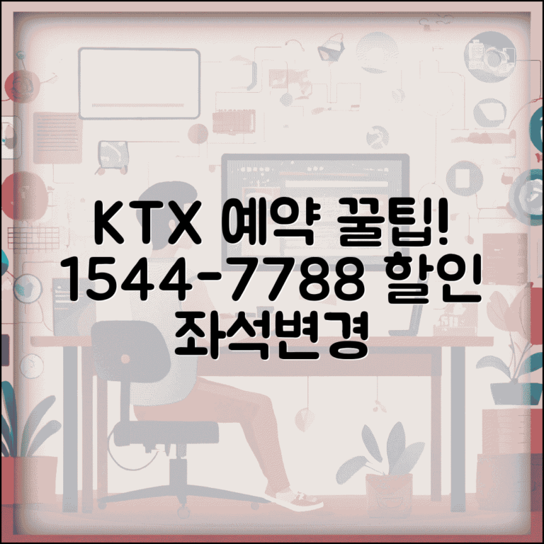 KTX 예약 전화번호 1544-7788 | 고속철도 승차권 예약과 좌석 변경 할인 혜택 안내
