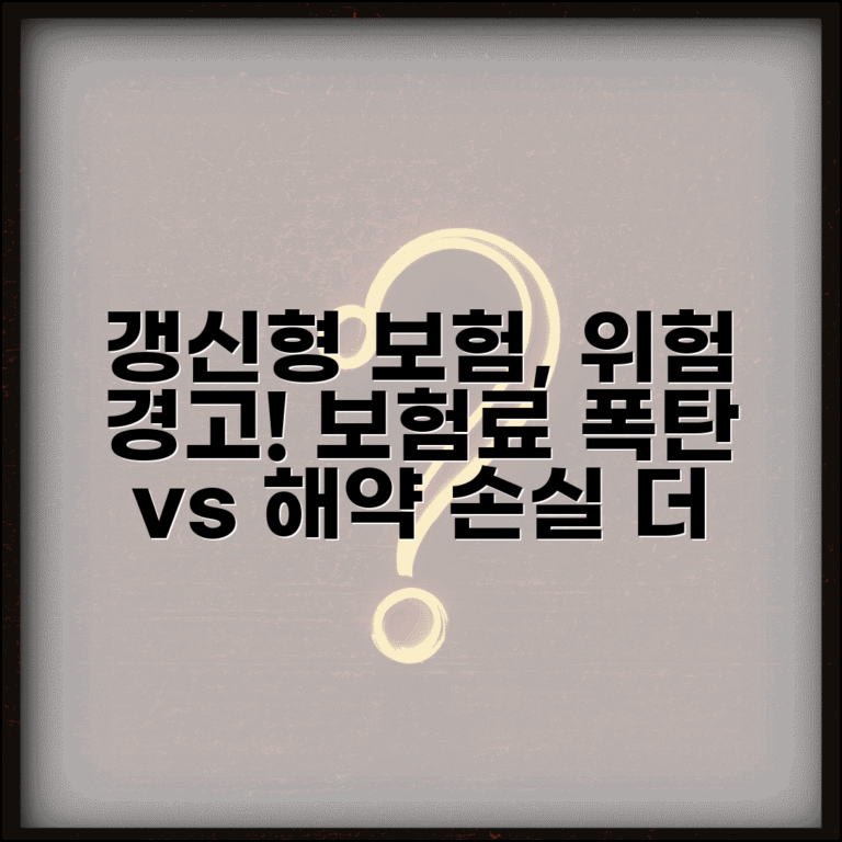 갱신형 보험의 위험성 분석 | 장기적 보험료 부담 증가와 해약 손실 위험