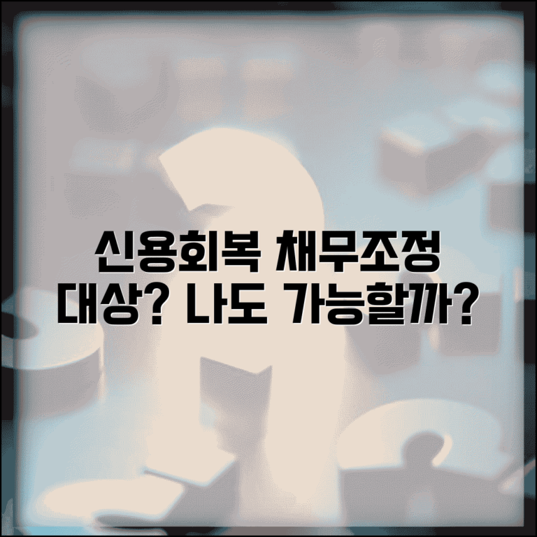 신용회복위원회 채무조정 대상자 확인 | 개인워크아웃 신청 가능 여부 셀프 진단하기