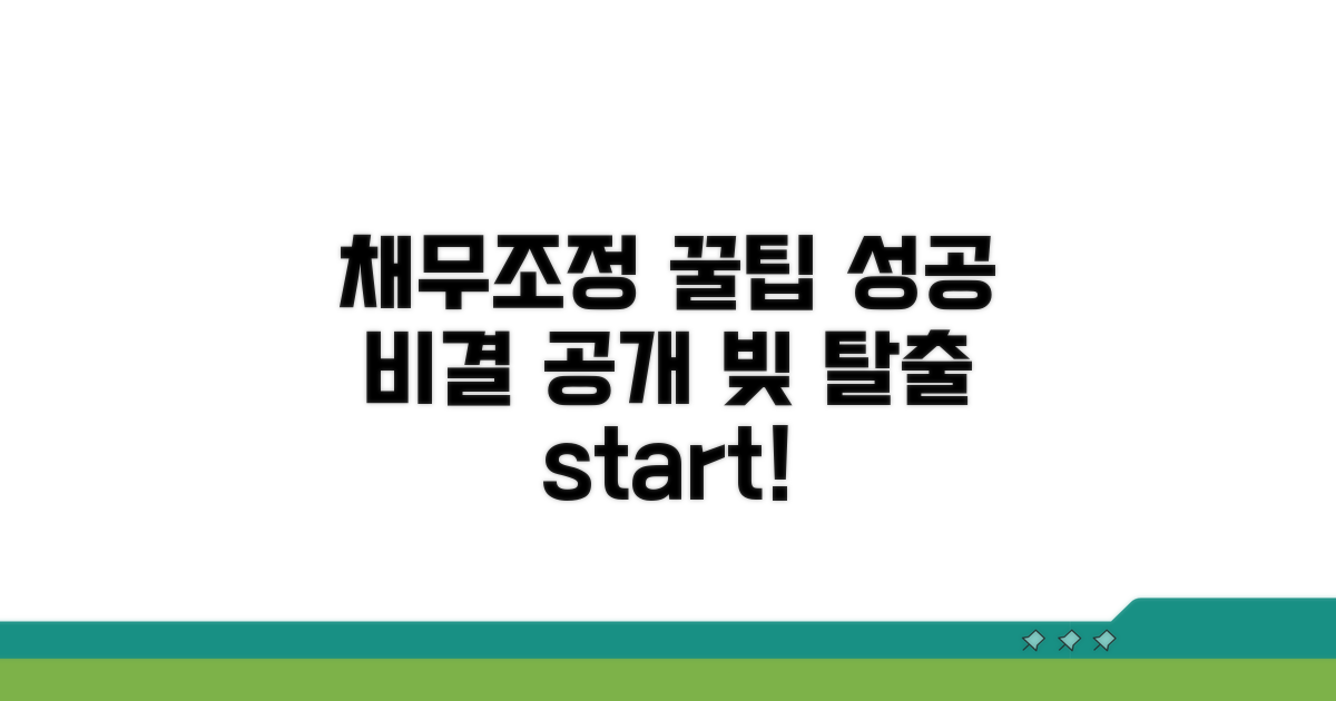 성공적인 채무조정을 위한 꿀팁