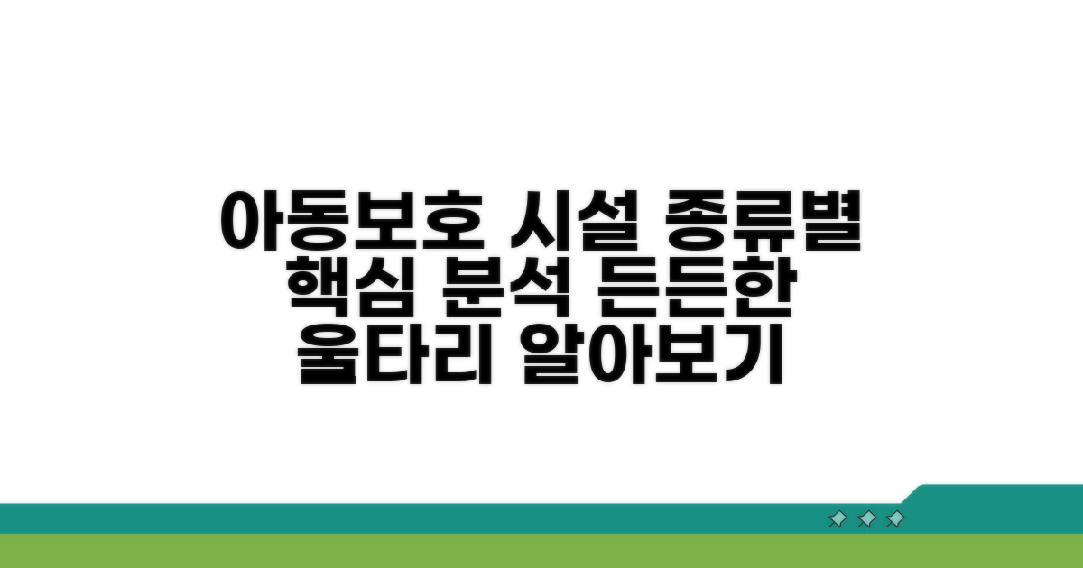 지역 아동보호 시설 종류와 특징