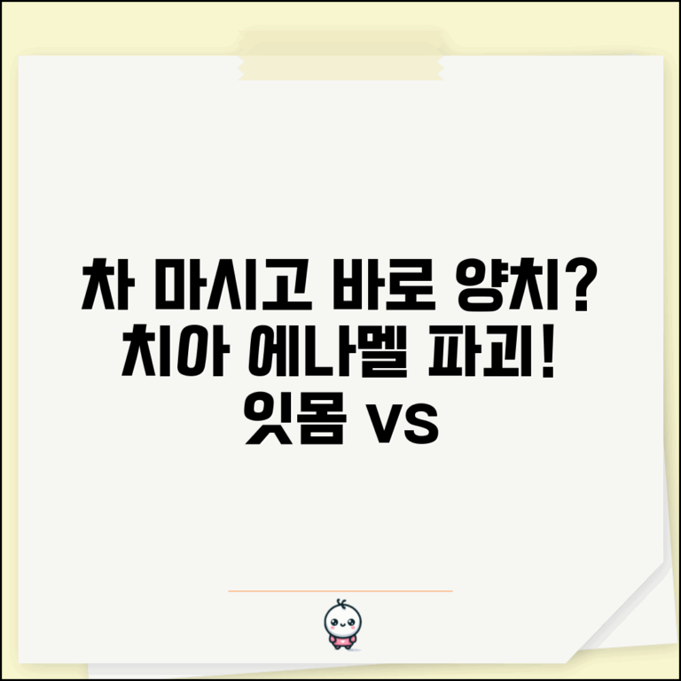 차 마시고 바로 양치하면 치아에 안좋나요 | 차 마신 후 양치 | 치아 에나멜 | 구강관리