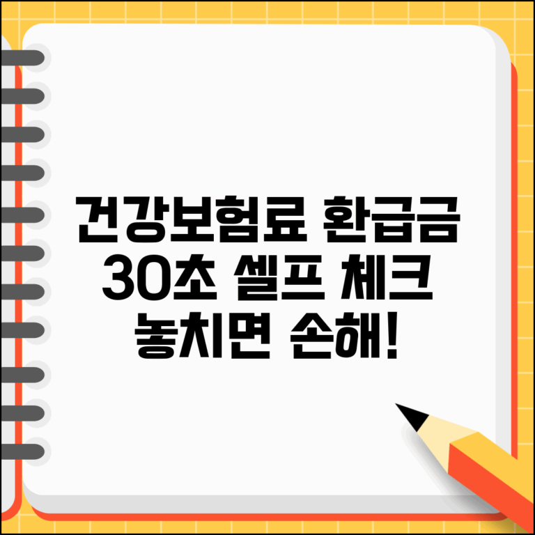 건강보험료 환급금 대상자인지 확인 | 30초 셀프 체크