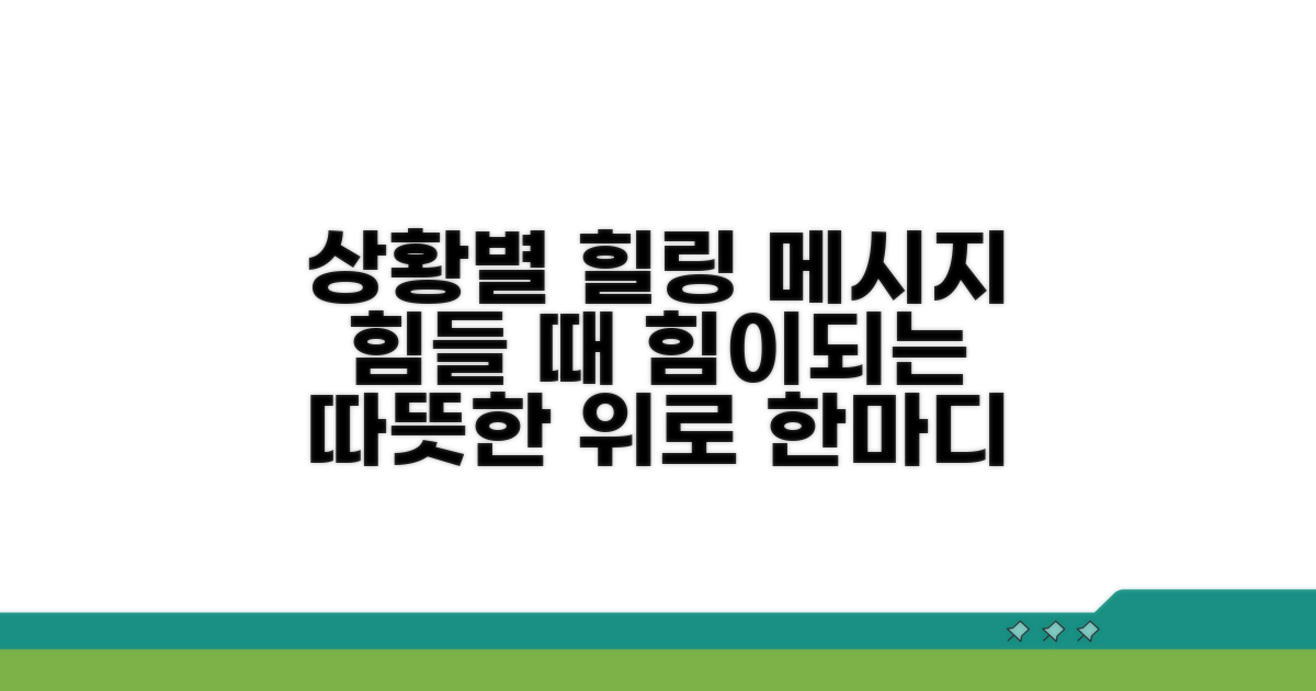 상황별 추천 위로 메시지 예시