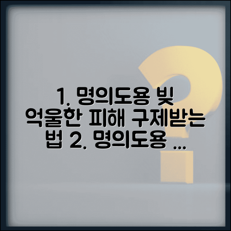 명의도용 대출 피해 구제 방법 | 억울하게 빚을 떠안았을 때 무효화하는 절차