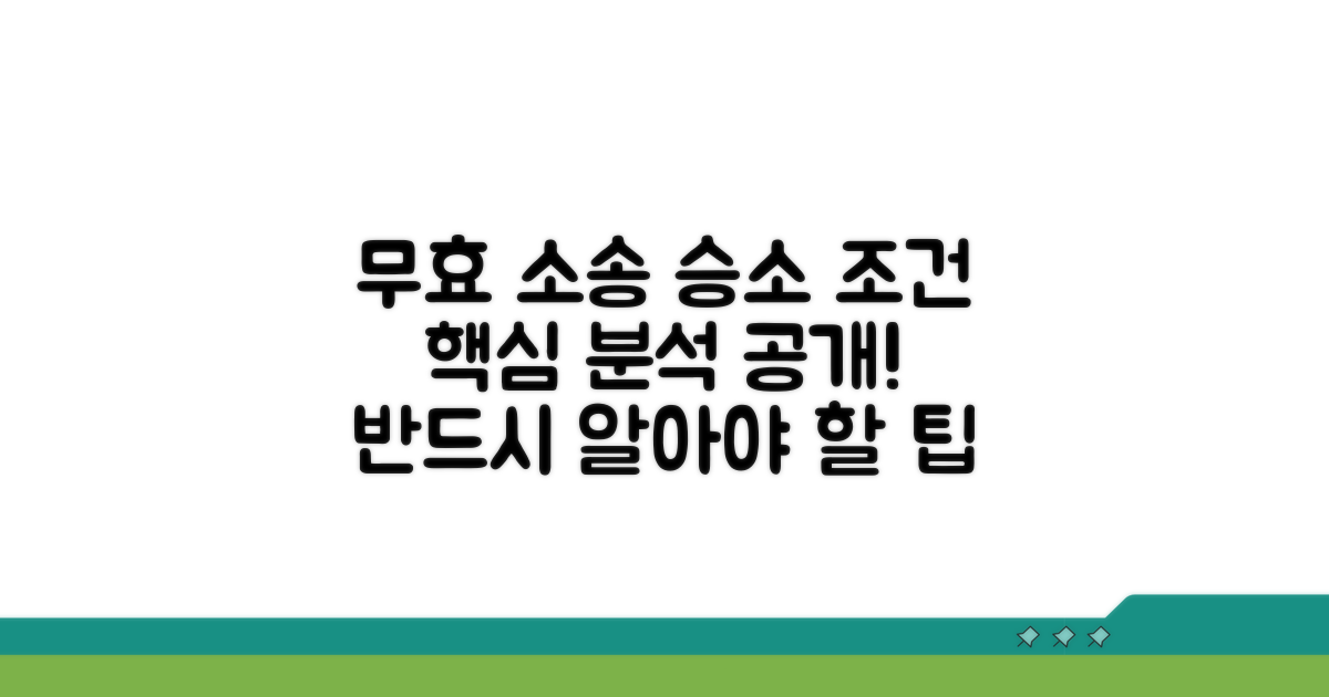 무효화 소송, 승소를 위한 조건 분석