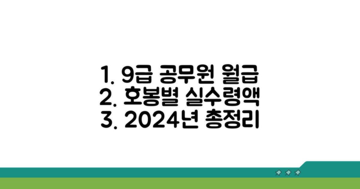 공무원 봉급표 호봉별 급여 완전 분석