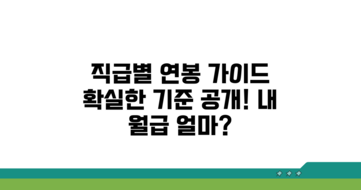 직급별 봉급 지급 기준 알아보기
