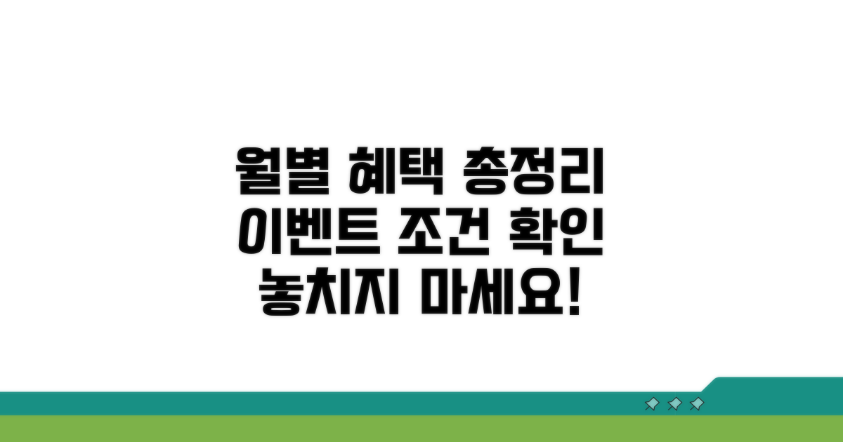 월별 이벤트, 혜택 총정리 및 조건 확인