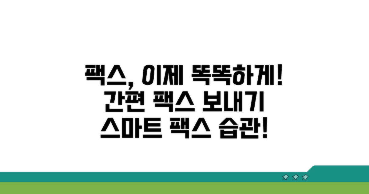 더 똑똑하게 팩스 보내기