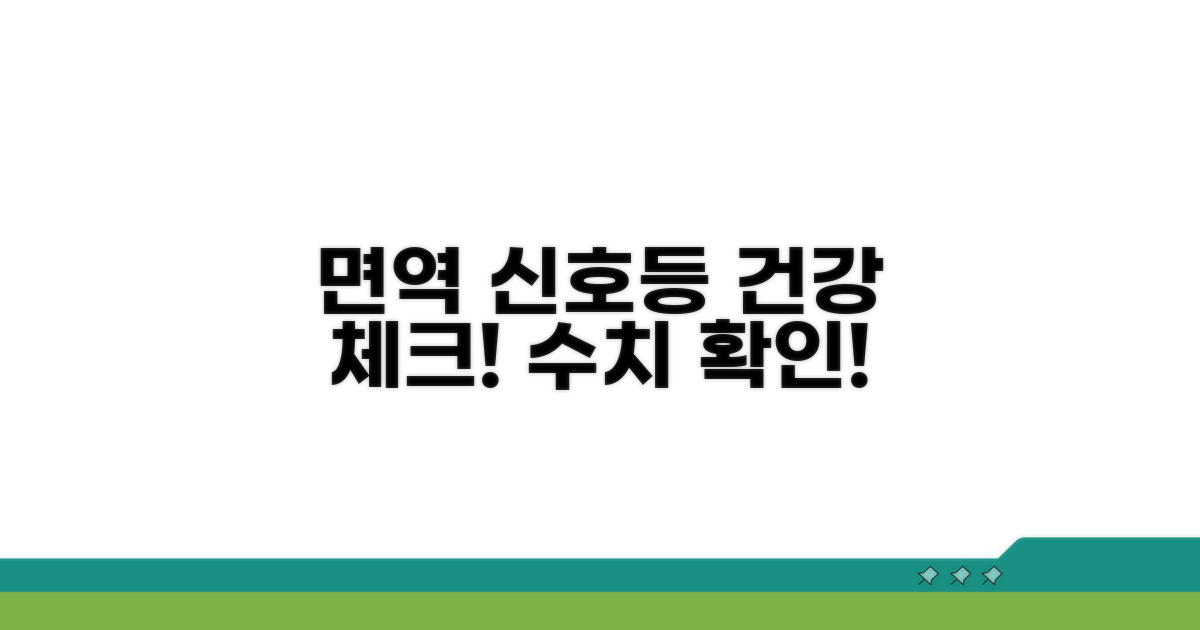 면역 수치, 건강 신호등 확인
