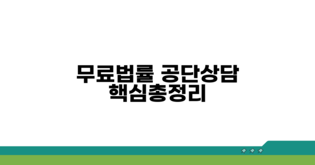 법률구조공단 무료 상담 핵심 안내