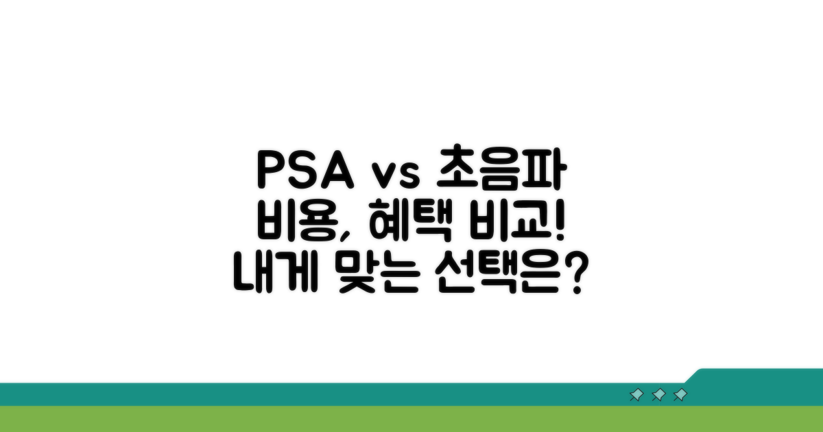 PSA 검사, 초음파 비용 비교