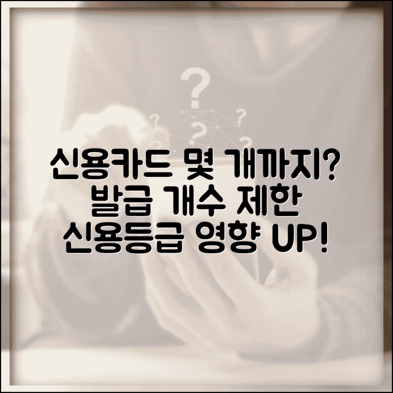 신용카드 발급 몇 개까지 가능한가요 | 카드 발급 | 개수 제한 | 신용등급 영향