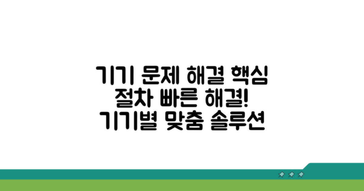 기기별 문제 해결 지원 절차
