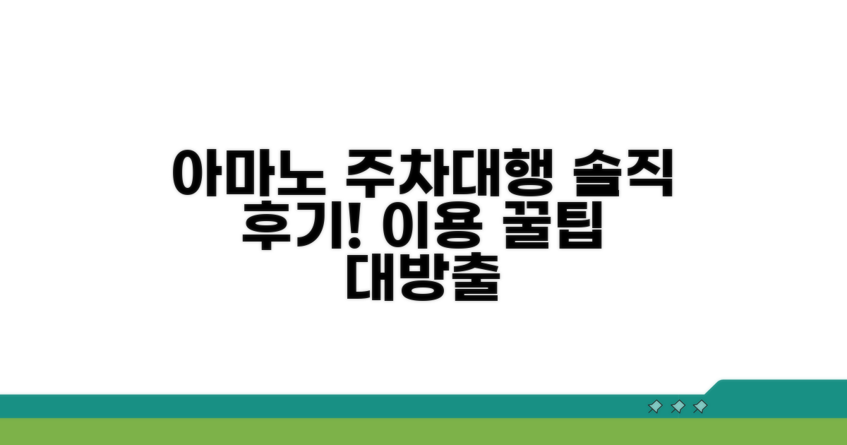 아마노 주차대행 이용 후기