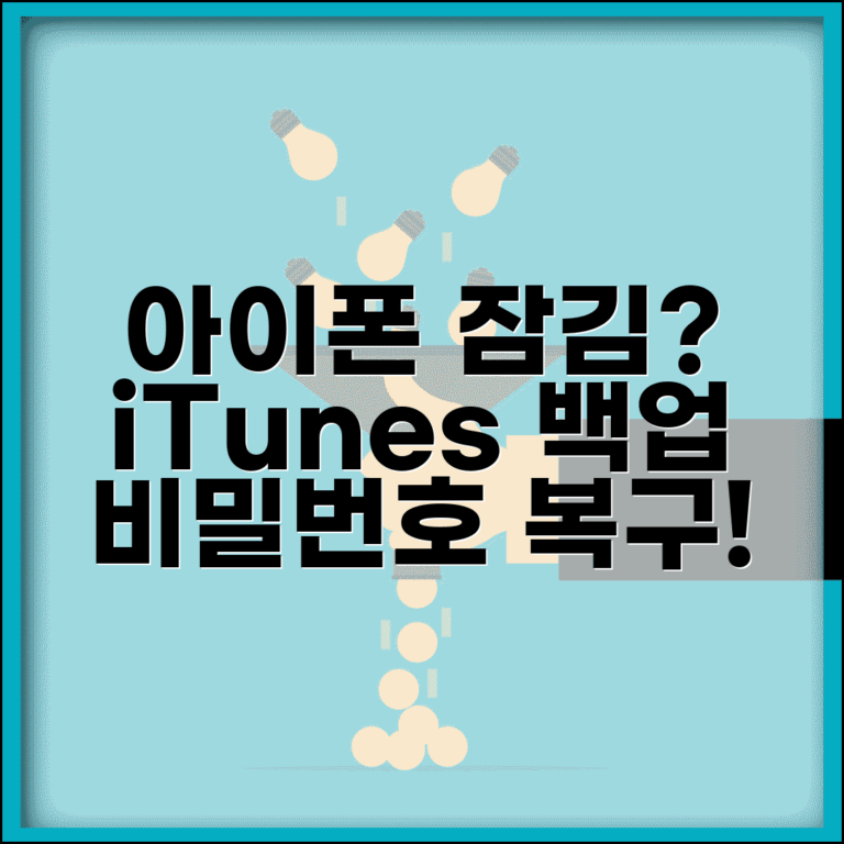 아이폰 비밀번호 해제 긴급 상황 | 잠금코드 잊었을 때 iTunes 백업으로 복구하는 방법