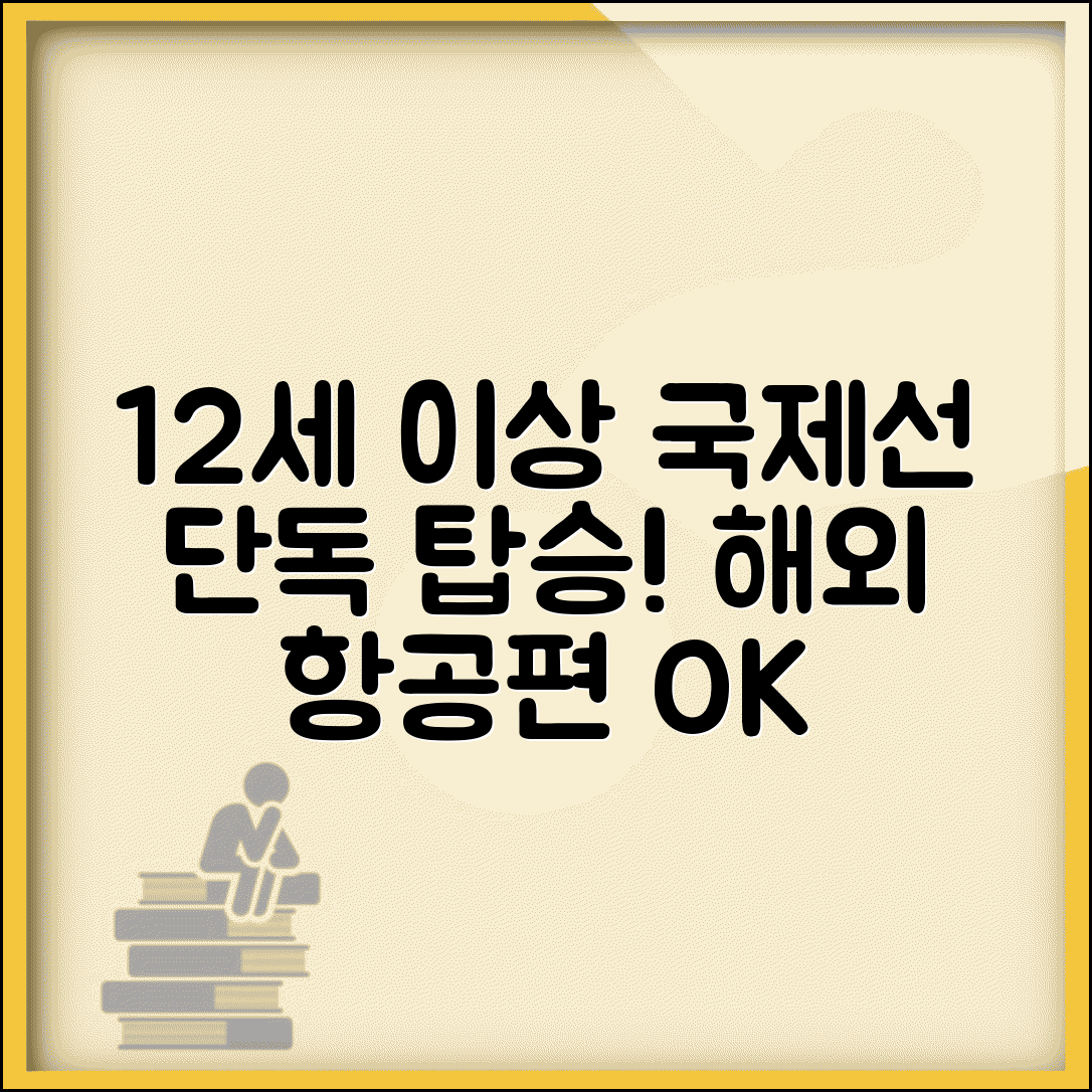 국제선 어린이 혼자 탑승 나이 12세 이상 | 해외 항공편 단독 탑승 연령