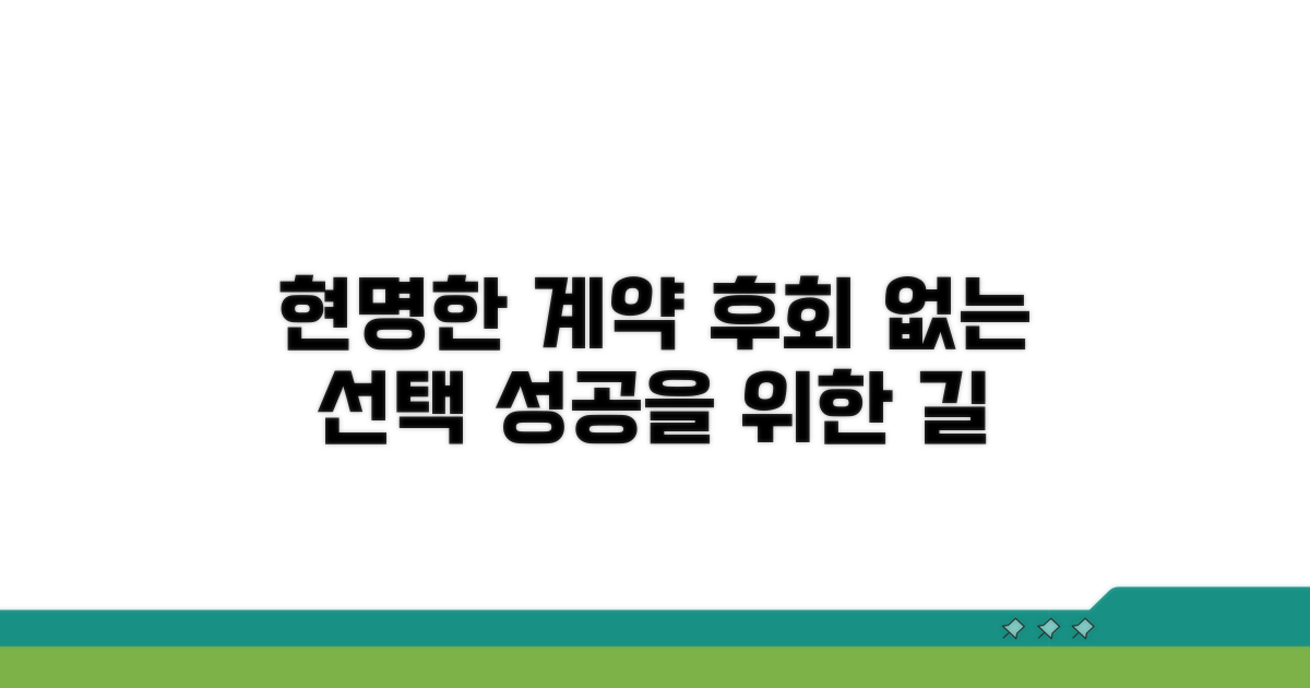현명한 계약, 후회 없을 선택