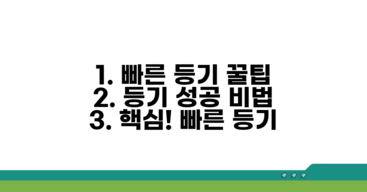 빠른 등기 위한 핵심 꿀팁