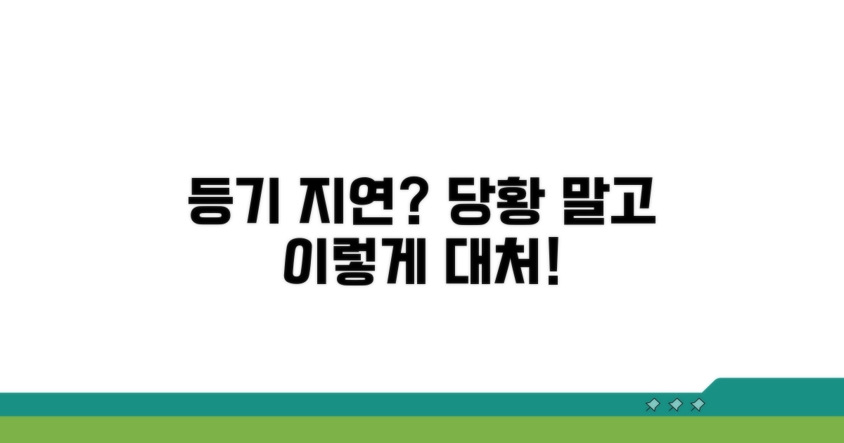 등기 지연 시 대처 방법은?