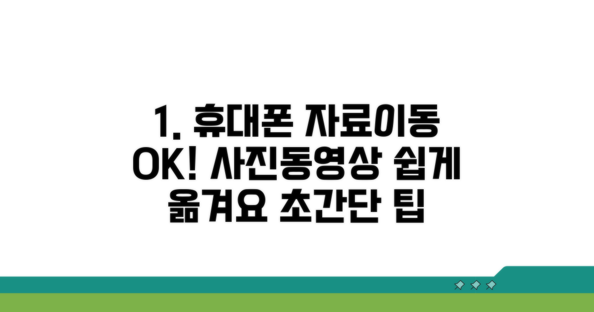 사진 동영상, 휴대폰 자료이동 쉽게!