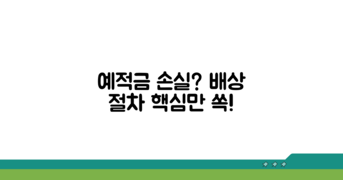예적금 손실 시 배상 절차