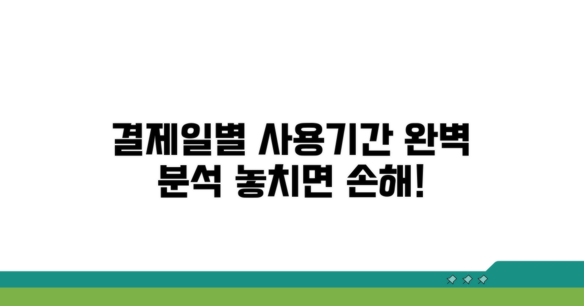결제일별 사용기간 완벽 분석