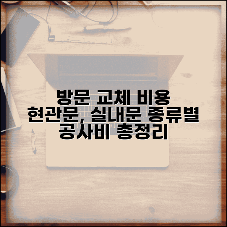 방문 교체 비용 실내문 현관문별 | 방문 종류별 교체 공사비 완벽 가이드