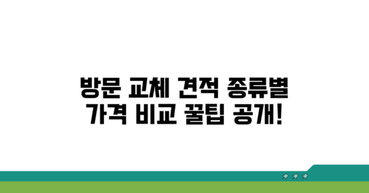 종류별 방문 교체 견적 받는 법