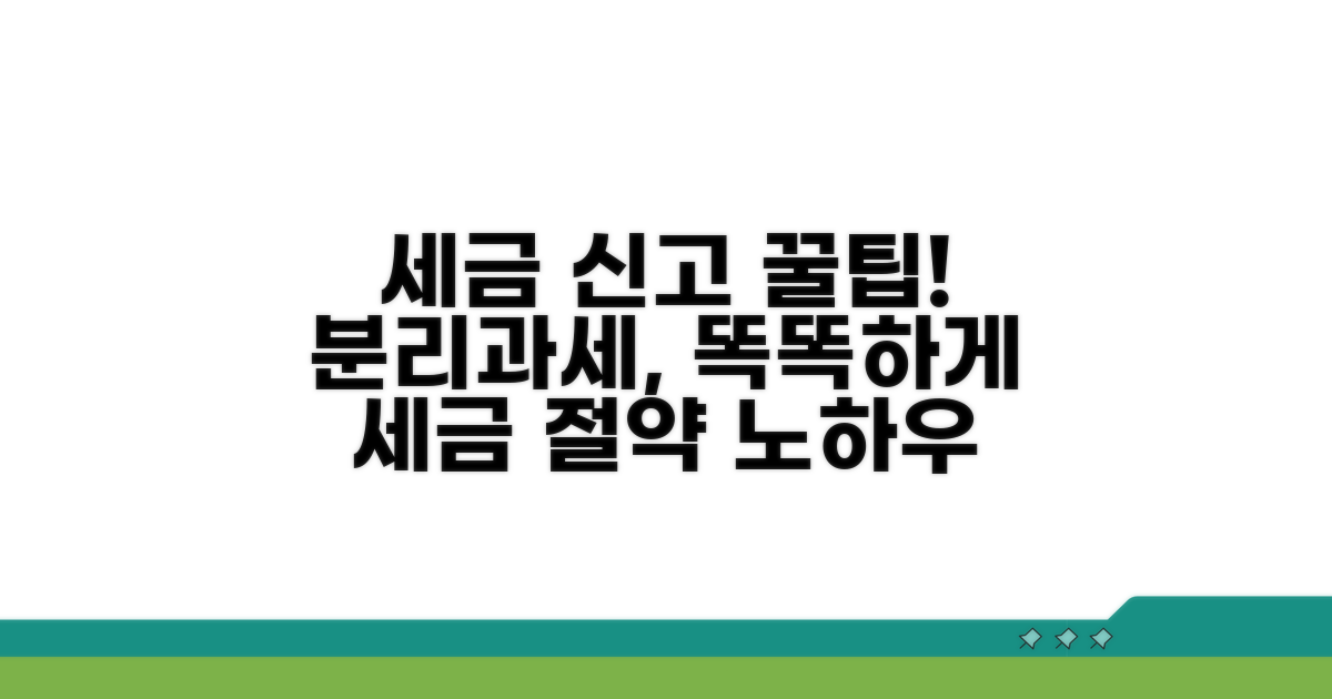 세금 신고 시 분리과세 활용법