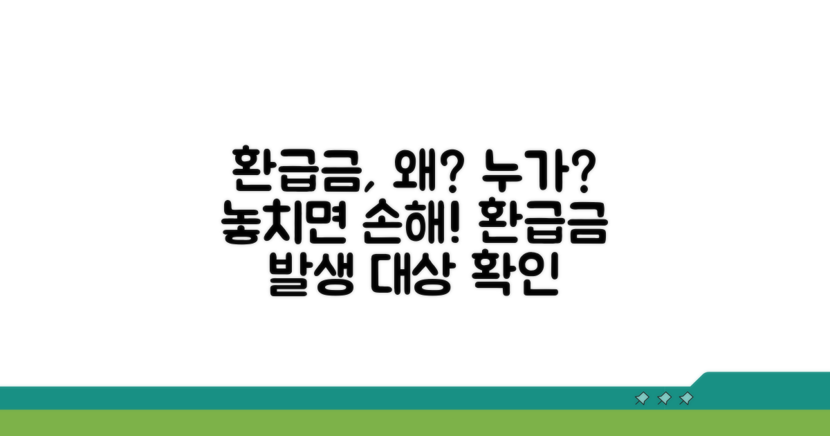 환급금 발생 원인 및 대상 확인