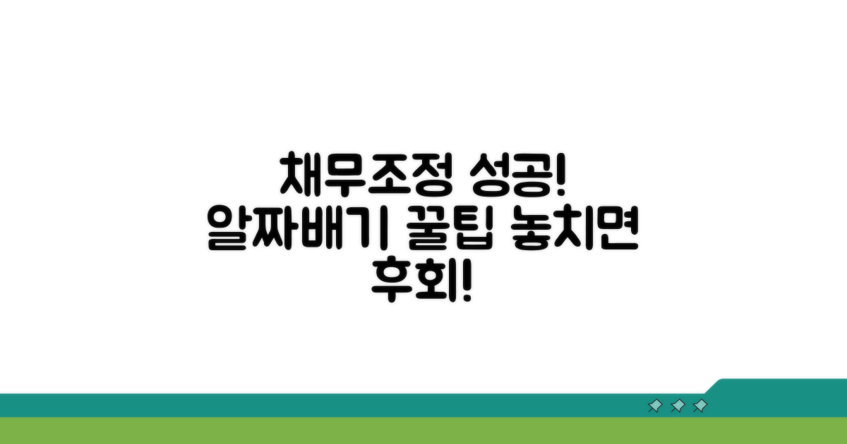 채무조정 성공 위한 추가 팁