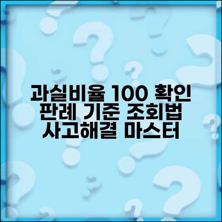 교통사고 과실비율 확인 방법 | 과실 비율 판례 기준 조회