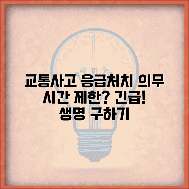 교통사고 응급처치 의무 시간 제한 | 사고 피해자 구호 의무와 시간