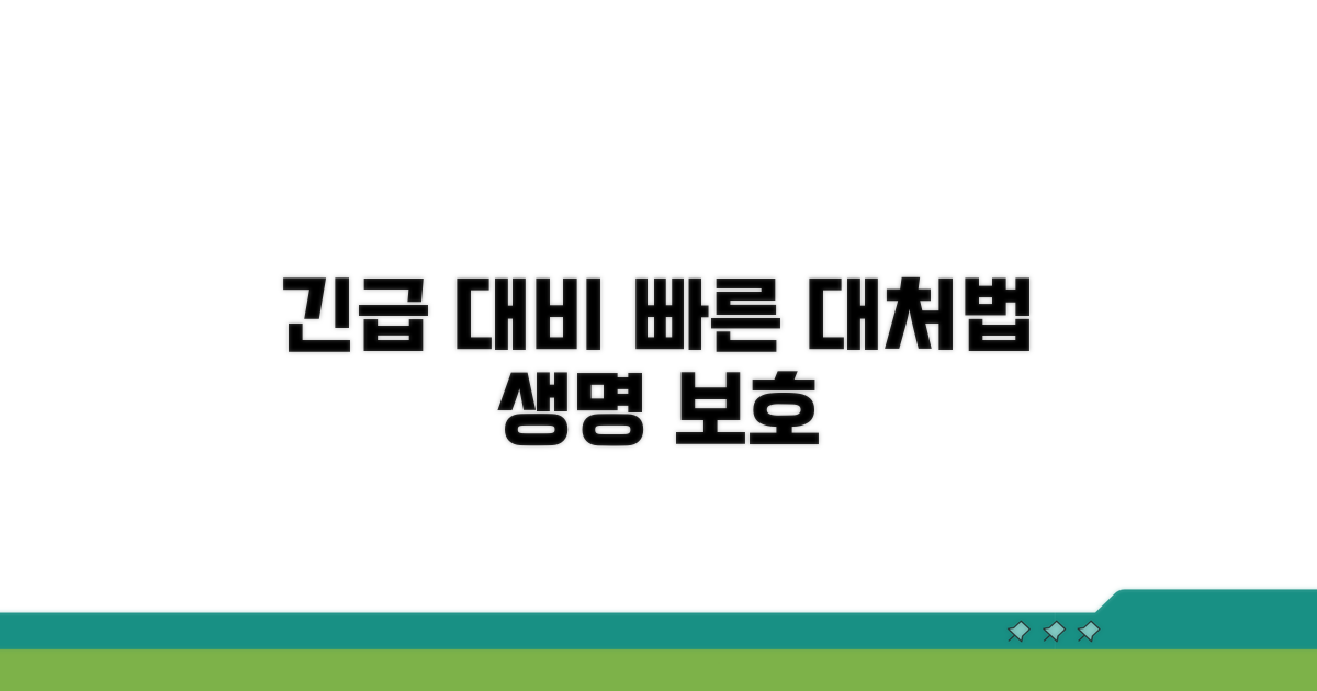 긴급 상황 시 대처 절차 안내