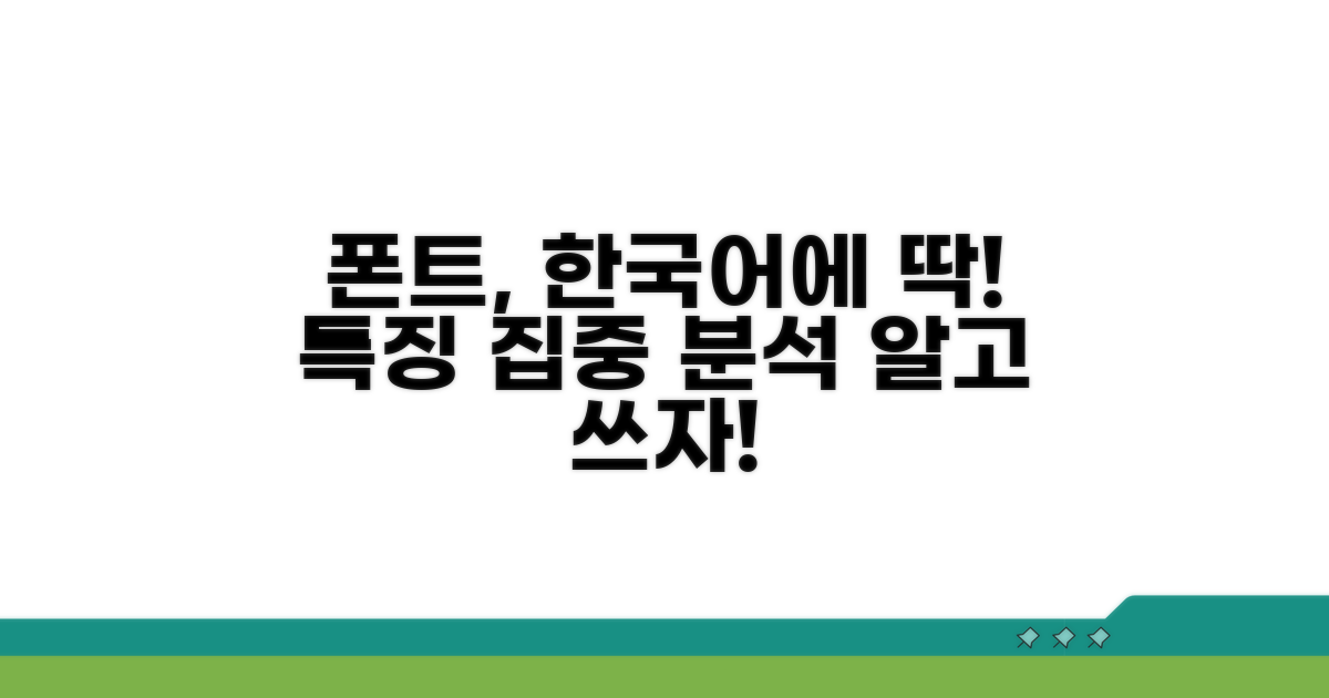 한국어 맞춤 폰트 특징 분석