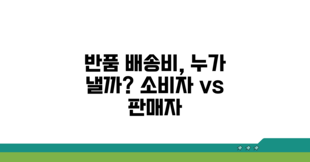 반품 배송비, 소비자 vs 판매자 책임