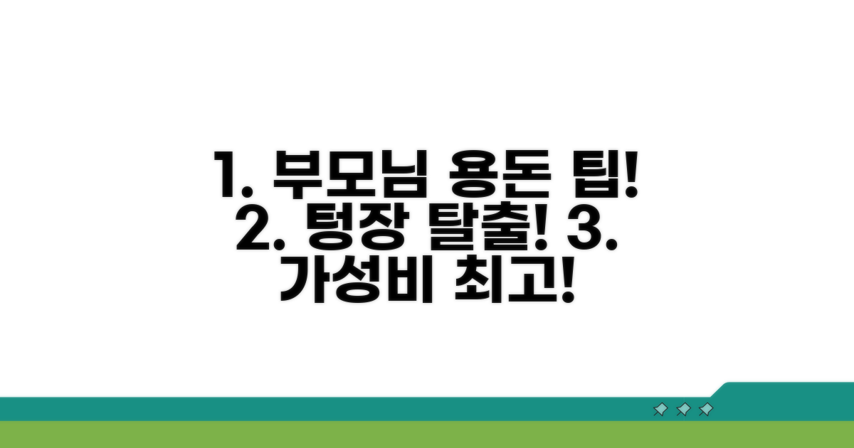 부모님 주머니 사정 고려한 팁
