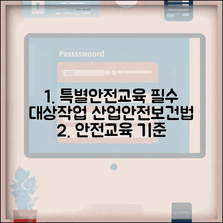 특별안전교육대상작업 기준 | 산업안전보건법상 필수 교육 업무