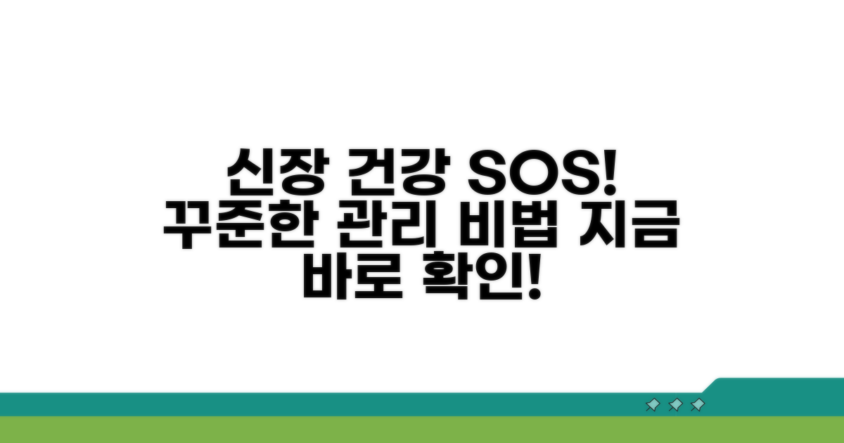 꾸준한 관리로 신장 건강 지키기