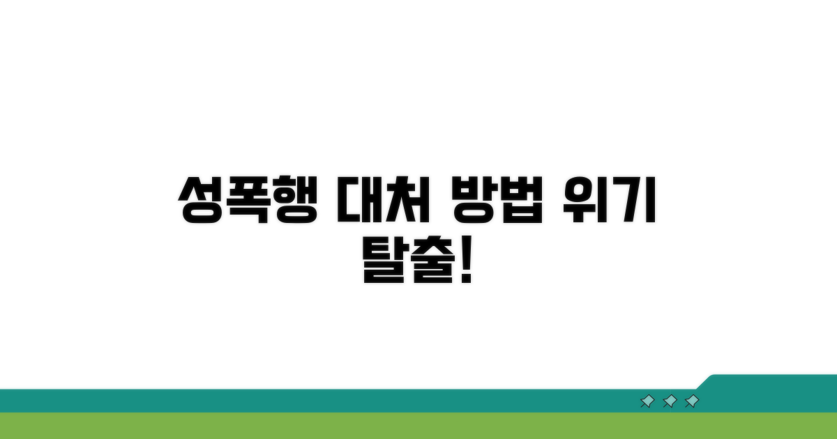 성폭행 사건 발생 시 대처 방법