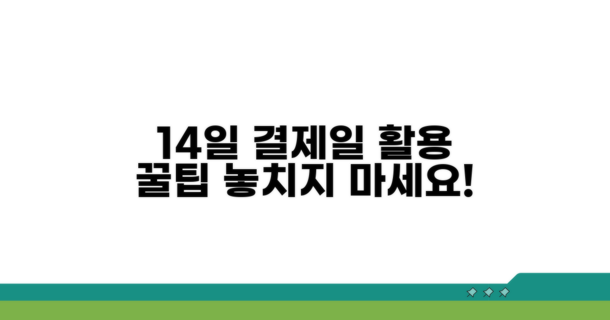 결제일 14일 활용 꿀팁 알아보기