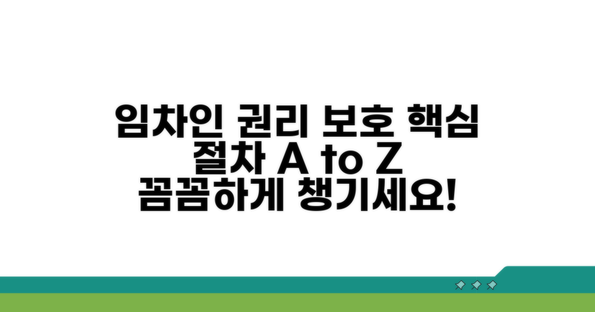임차인 권리 보호 핵심 절차