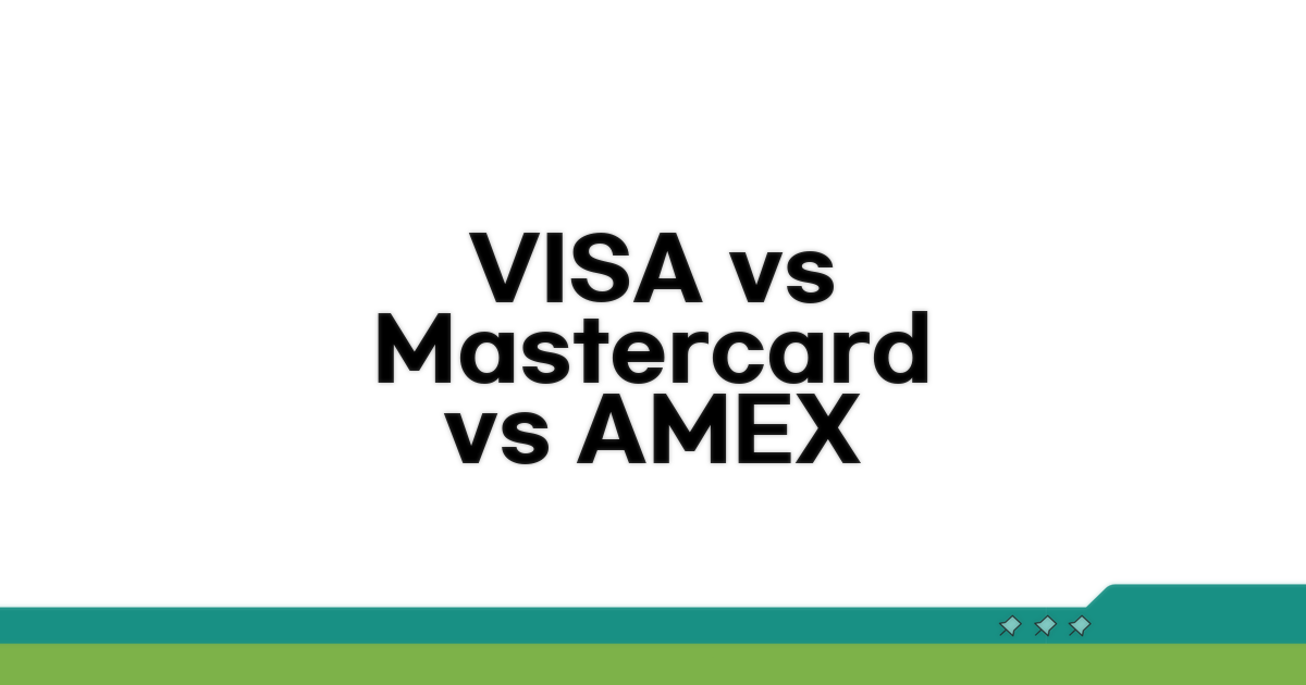 VISA, Mastercard, AMEX 국제브랜드별 특징