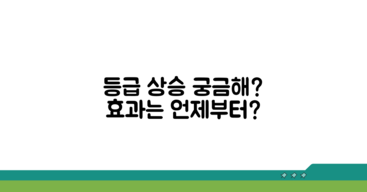 등급 상승, 효과 언제부터