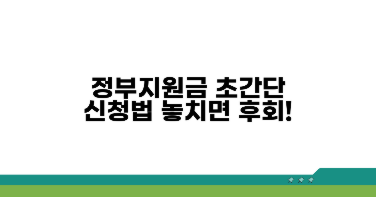 정부 지원금 신청 절차 완벽 가이드