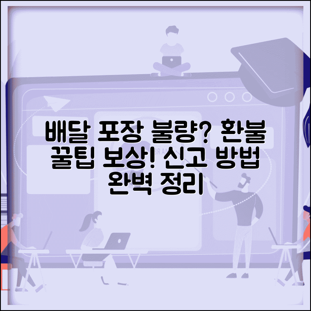 배달 음식 포장 불량 신고 방법 | 환불 요청 절차 및 주의사항, 보상받는 꿀팁
